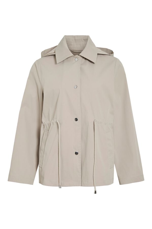 Vila Chaqueta corta con capucha Beige