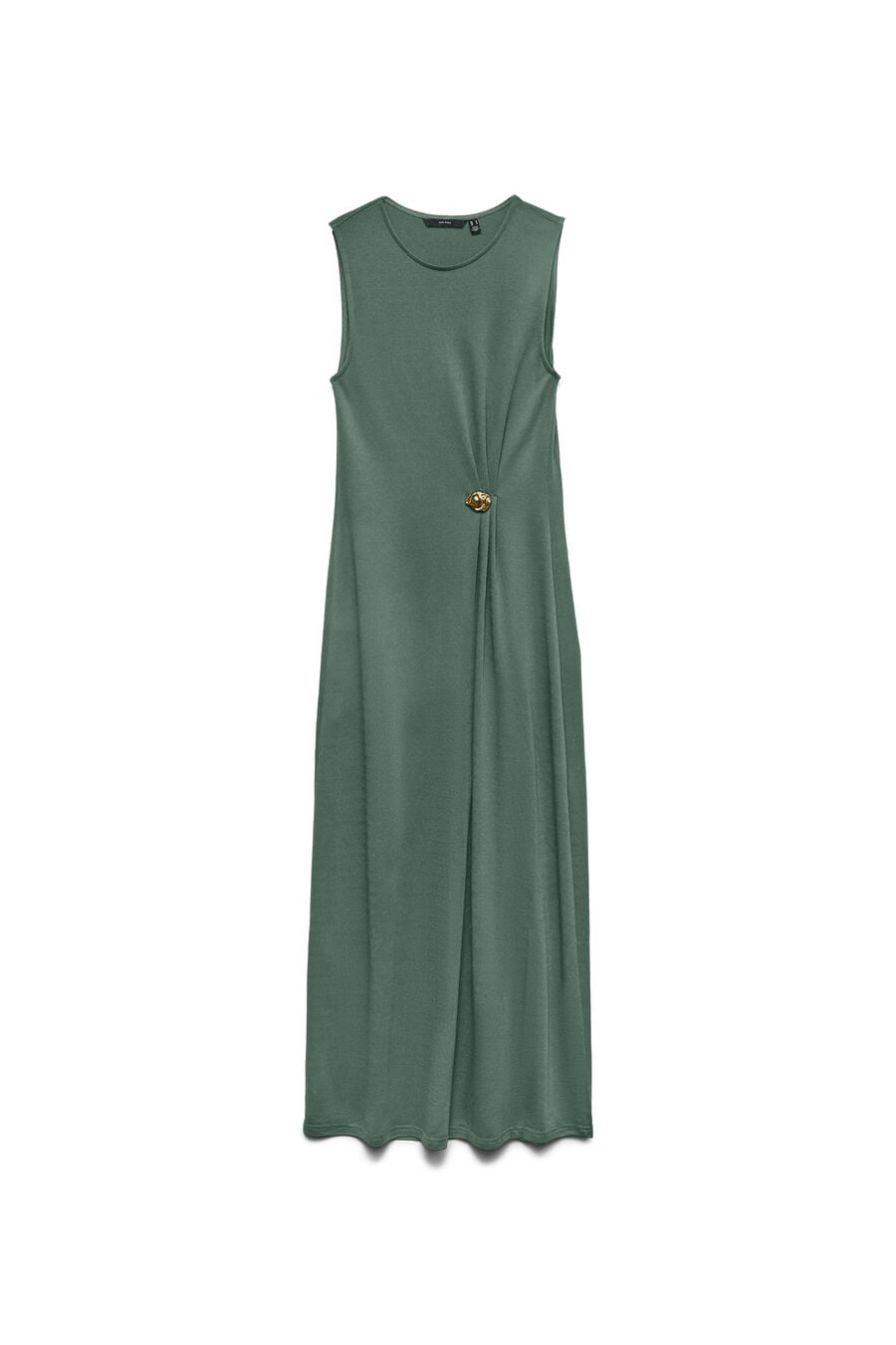 Vestido sin mangas broche dorado