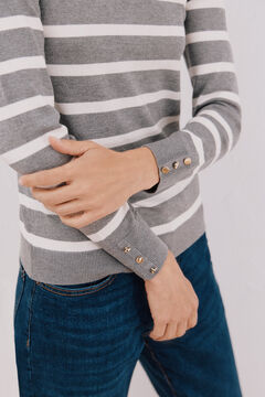 Cortefiel Jersey rayas cuello vuelto