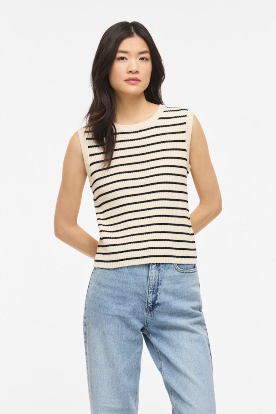 Top de canalé sin mangas