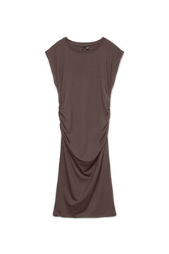 Vero Moda Vestido corto Tencel Marr&oacute;n
