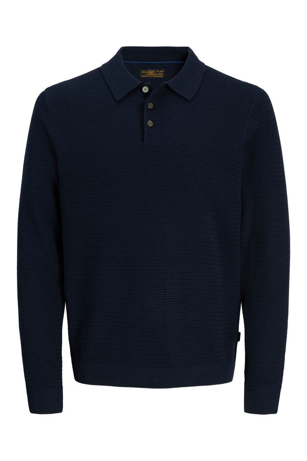 Jack & Jones Polo regular 100% algod&oacute;n Azul marino