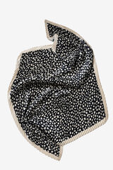 Vilanova Two-tone Printed Pleated Bandana Black