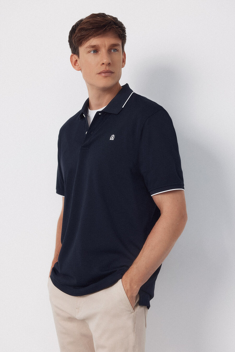 Polo coolmax® cuello jacquard