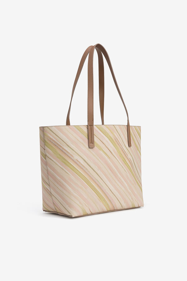 Vilanova Bolso shopper efecto piel estampado Beige