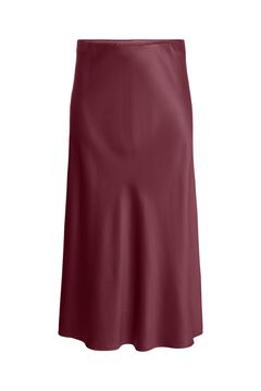 Vero Moda Curve Falda midi satinada Granate