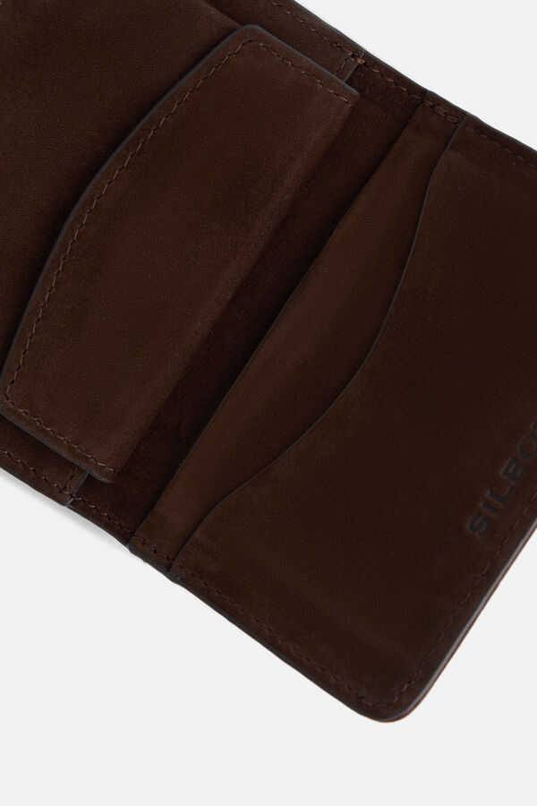 Silbon Cartera piel multiraquetas Brown