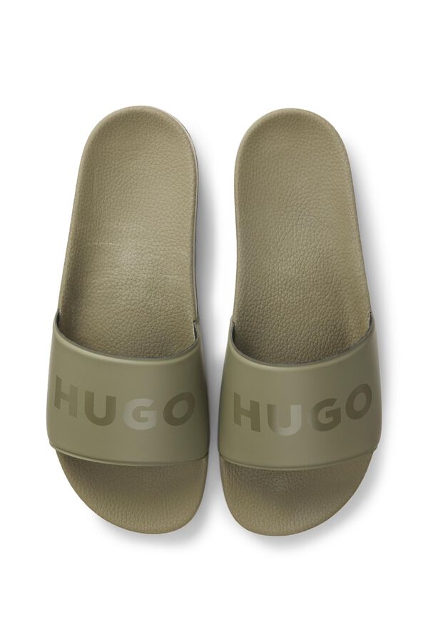HUGO Chanclas con logo Verde