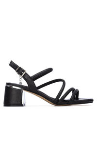 XTI Sandalia tiras strass metalizado