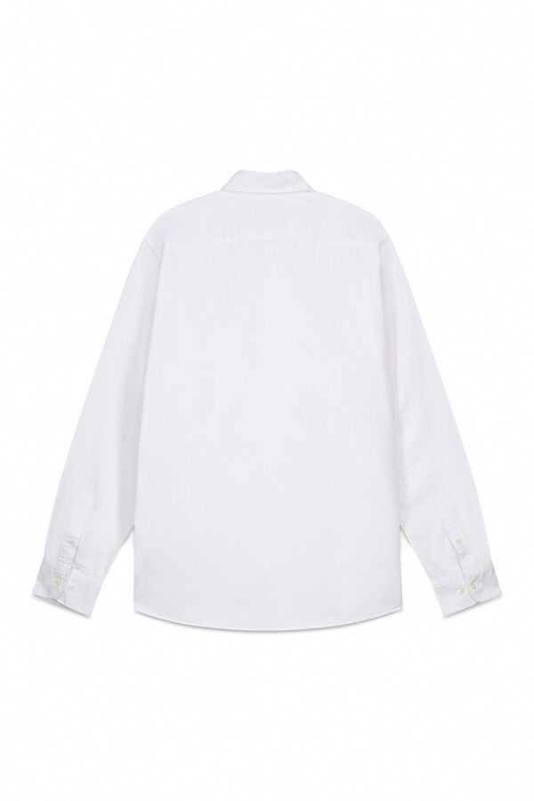 OOTO Camisa oxford liso Blanco
