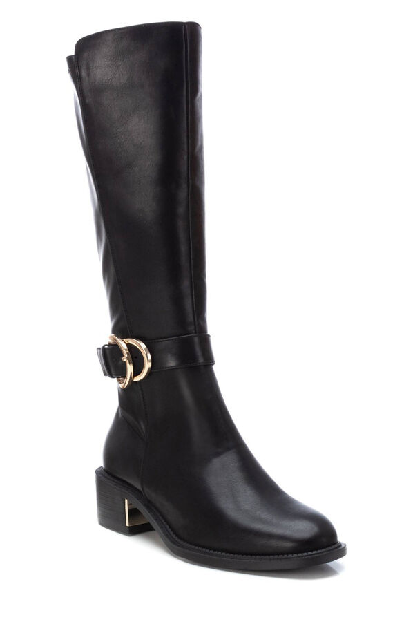 XTI Bota mosquetera polipiel Negro