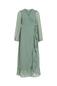 Vila Vestido largo midi de plumeti