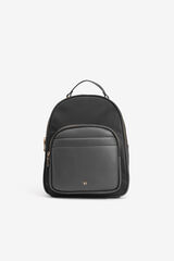 Vilanova Mochila Efecto Piel Negro