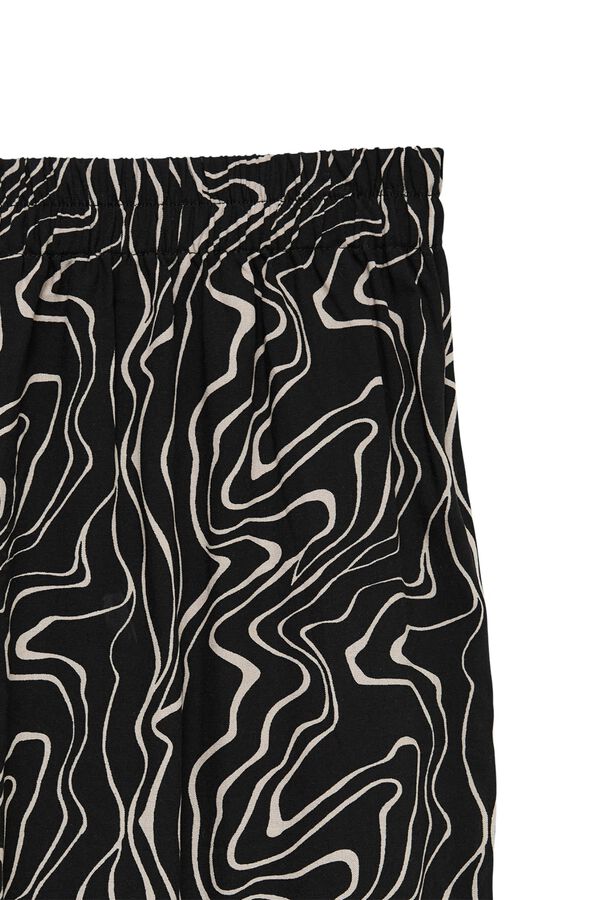 Vero Moda Pantal&oacute;n fluido estampado Negro