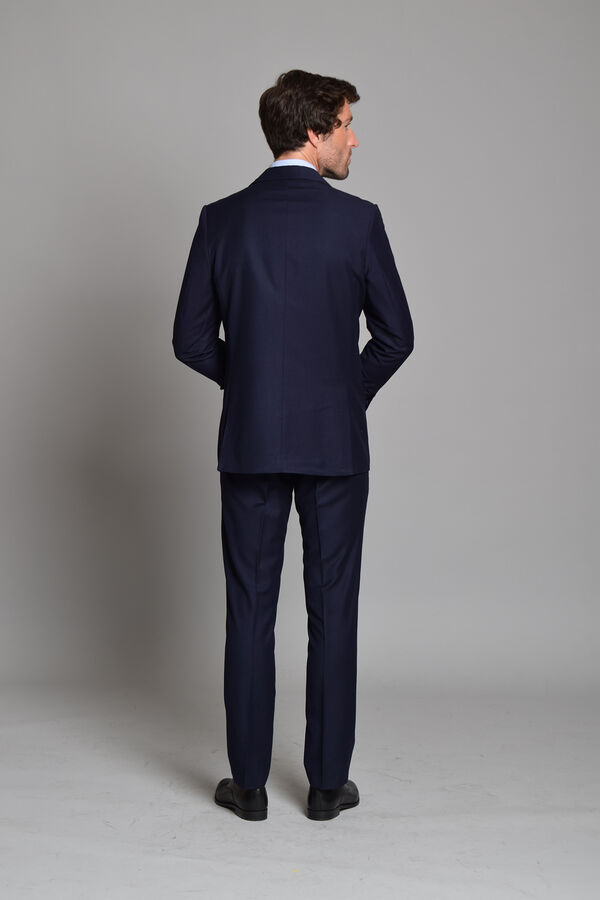 Cloking Traje Liso British Collection 100% Lana Azul marino