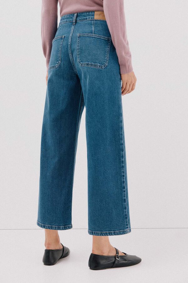 Cortefiel  marine trousers pockets Blue