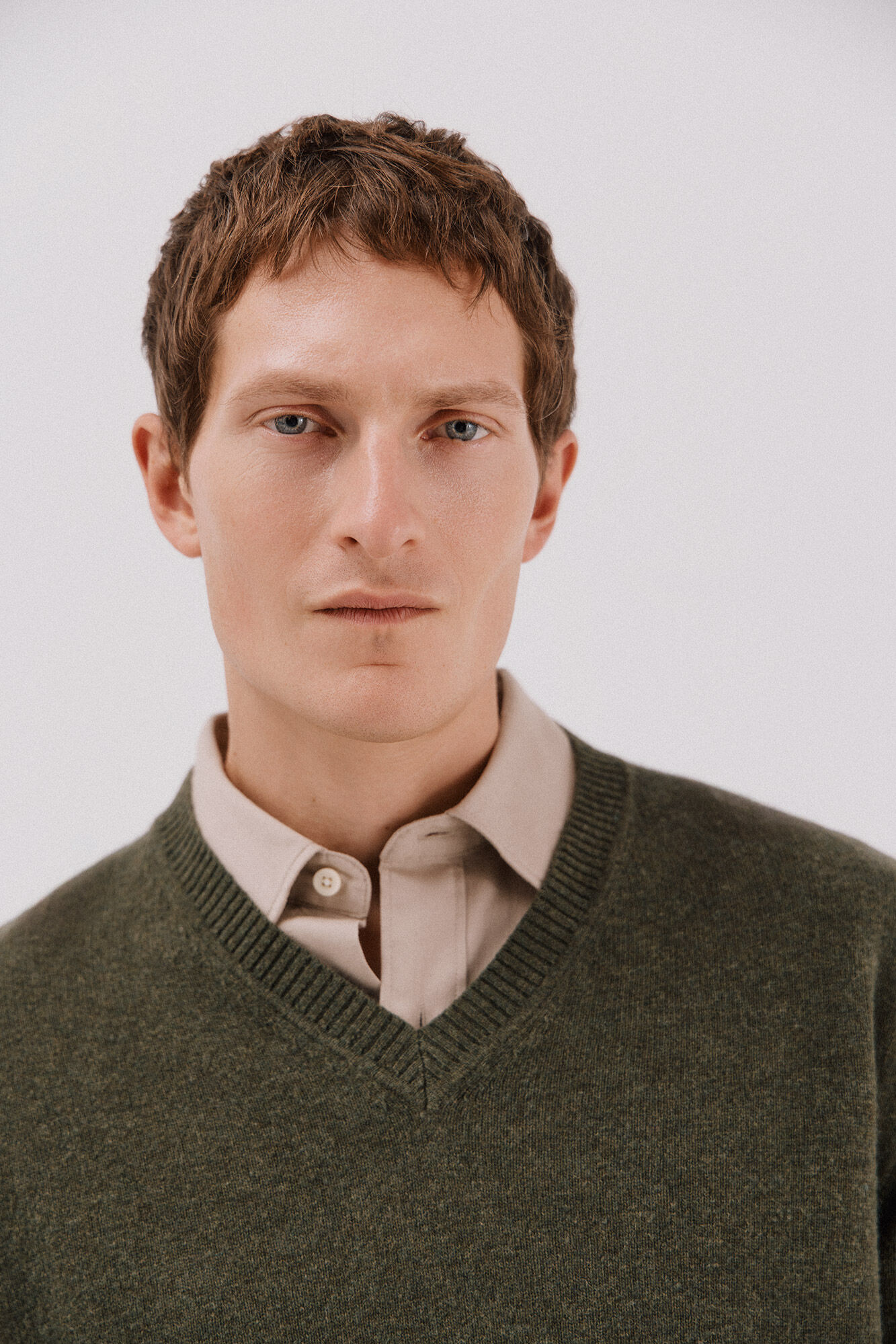 Cortefiel Jersey lana lambswool cuello pico