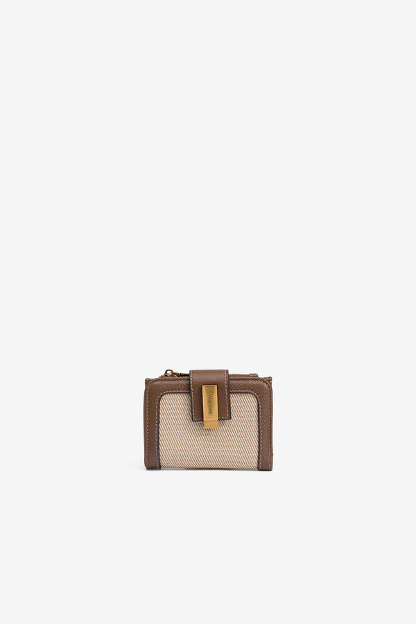 Vilanova Canvas effect wallet Beige