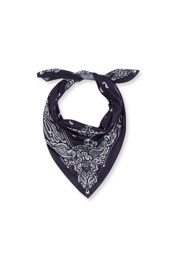 OOTO Printed scarf Navy