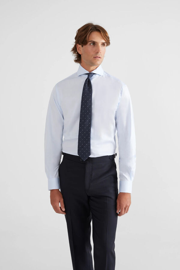 Silbon Single-cuff dress shirt Blue