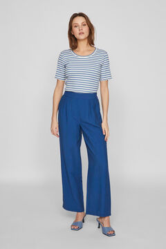 Vila Pantalon largo con cintura elastica Azul