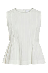 Vila Top sin mangas de algod&oacute;n org&aacute;nico con peplum