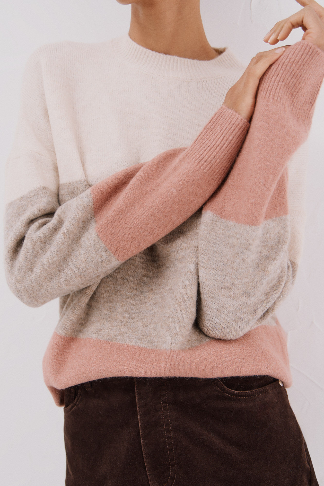 Cortefiel Jersey suave franjas