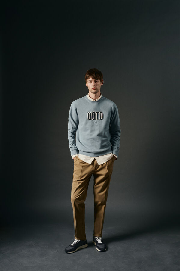 OOTO Sudadera logo bordado Azul