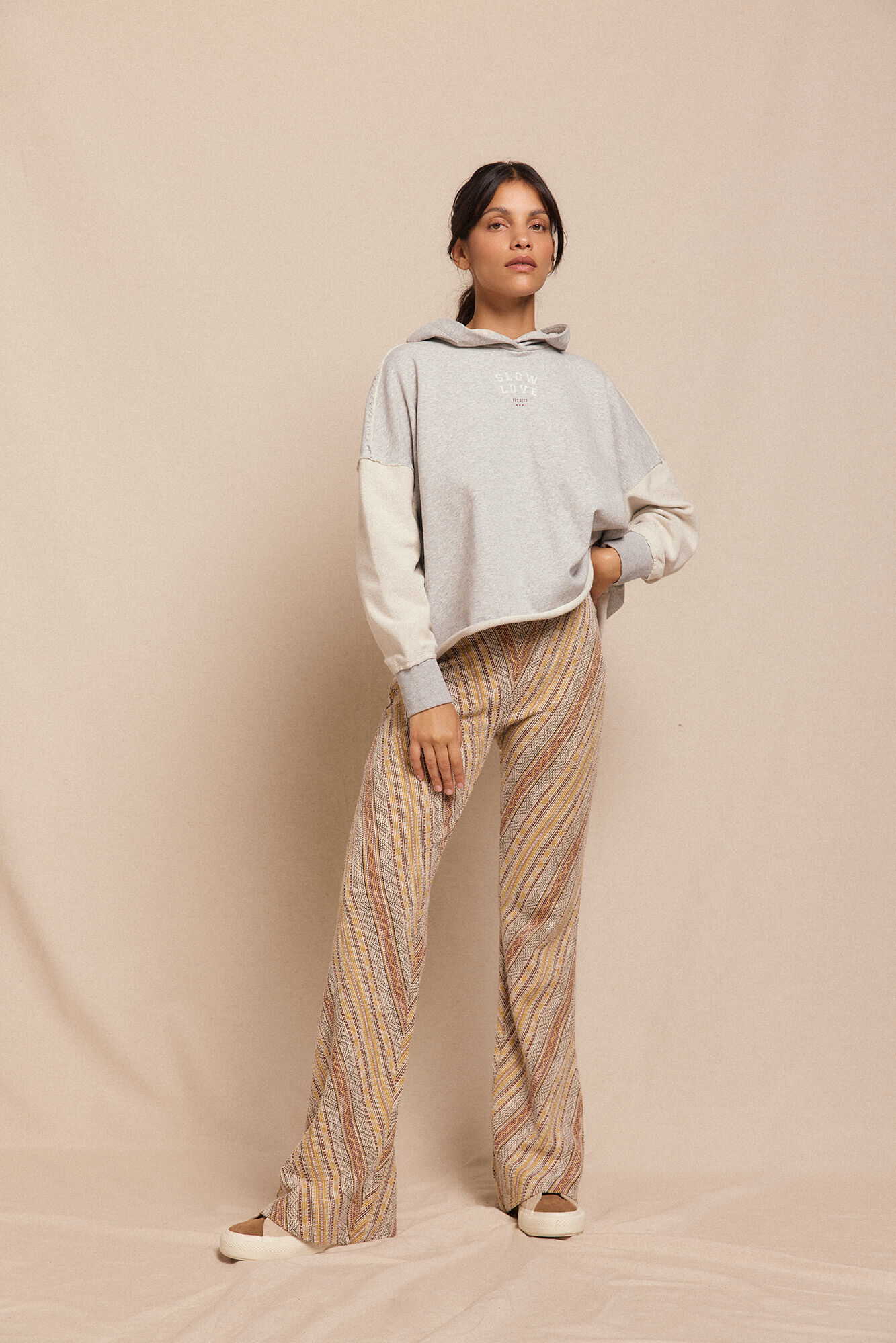 Slowlove Cal&ccedil;as &agrave; boca de sino de malha