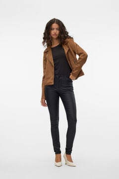 Vero Moda Cazadora de ante con tachuelas Marr&oacute;n