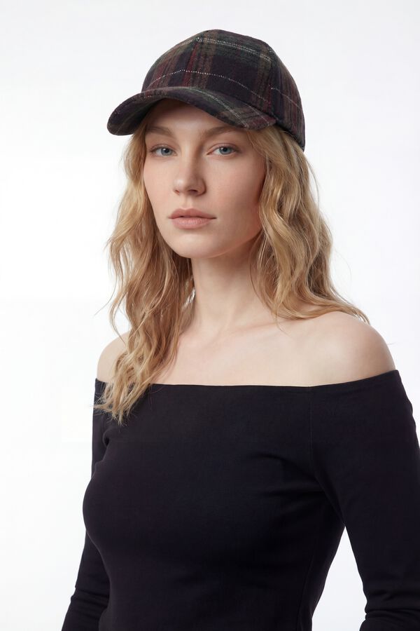 Vero Moda Gorra cuadros Morado