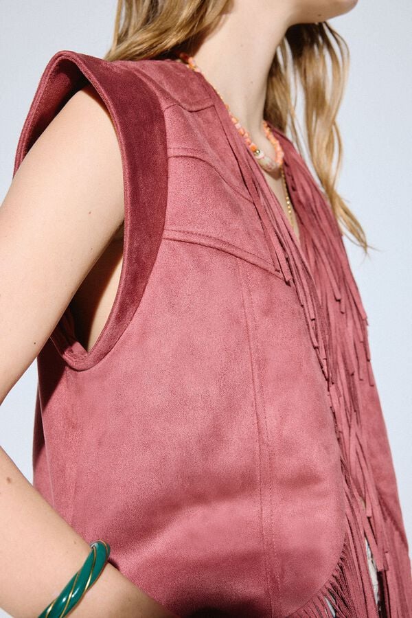 Cortefiel Chaleco Pedro Del Hierro Mujer Chaleco Efecto Ante