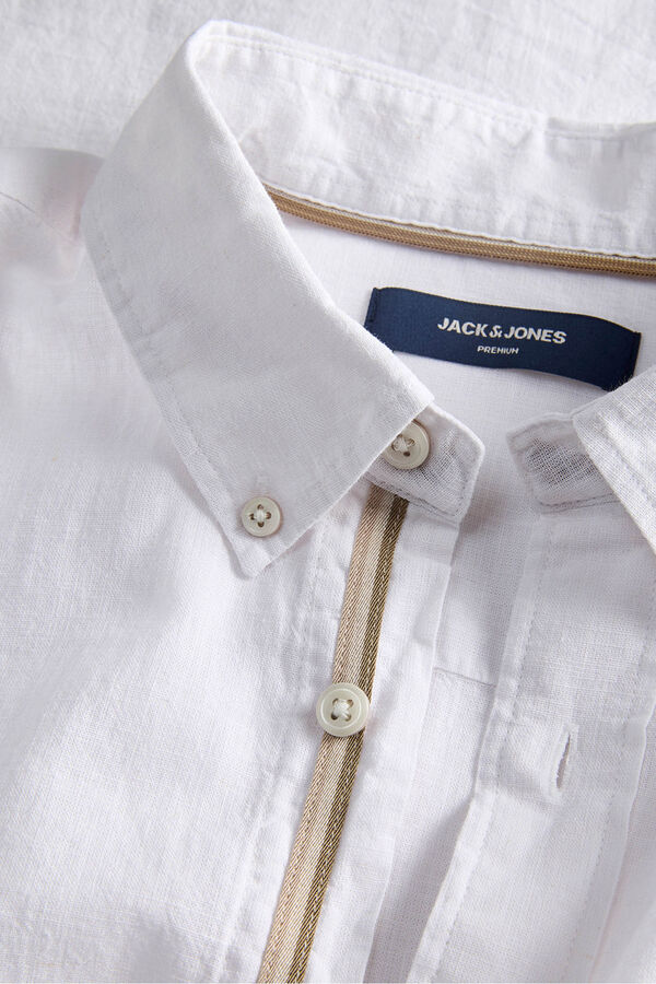 Jack & Jones Camisa manga larga tejido plano Blanco