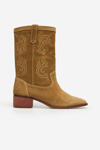 Cortefiel Bota de croute com costuras contrastantes