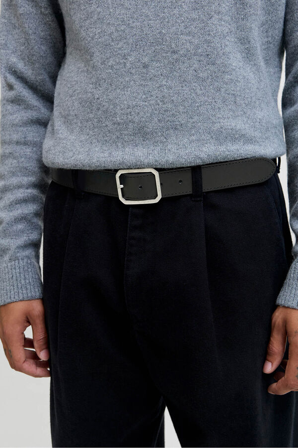 Jack & Jones Cinto com fivela de metal Preto