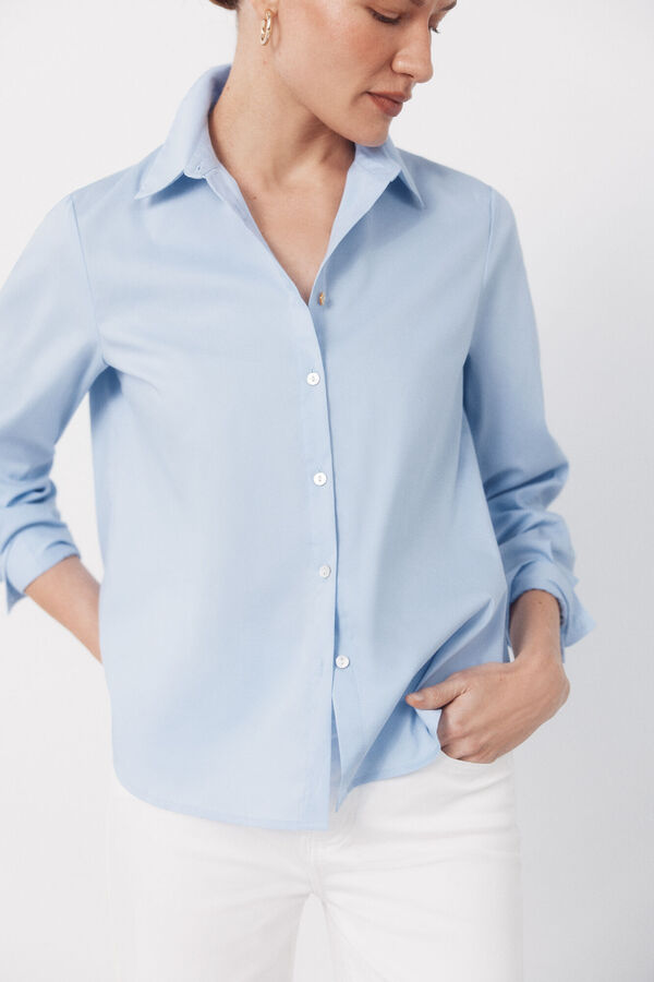 Cortefiel Camisa popel&iacute;n Azul