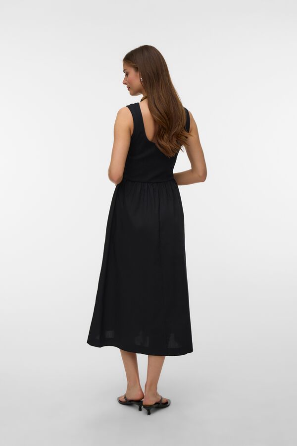Vero Moda Vestido midi sem mangas Preto