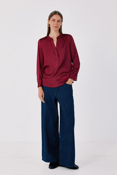 Cortefiel Blusa polera satinada