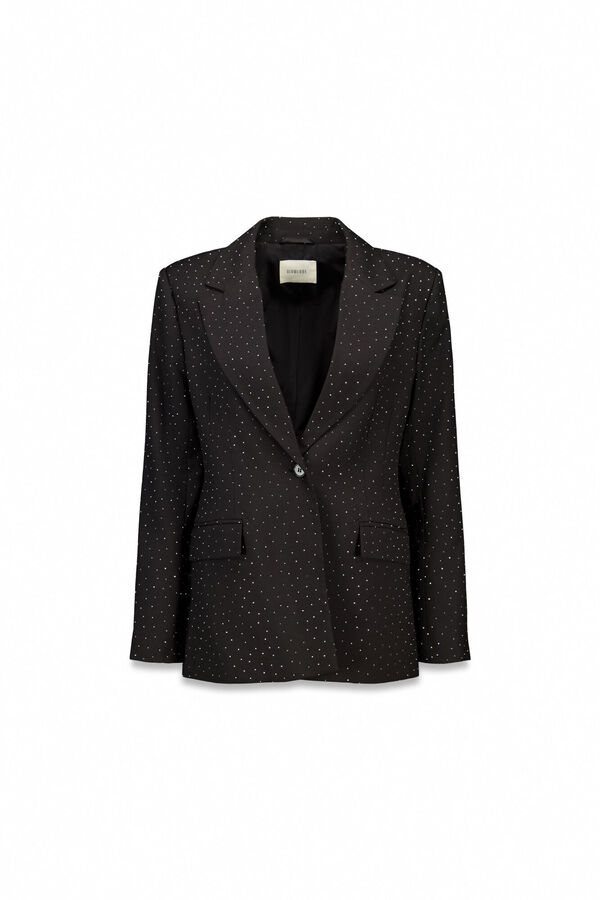 Slowlove Blazer ajustado com strass. Preto