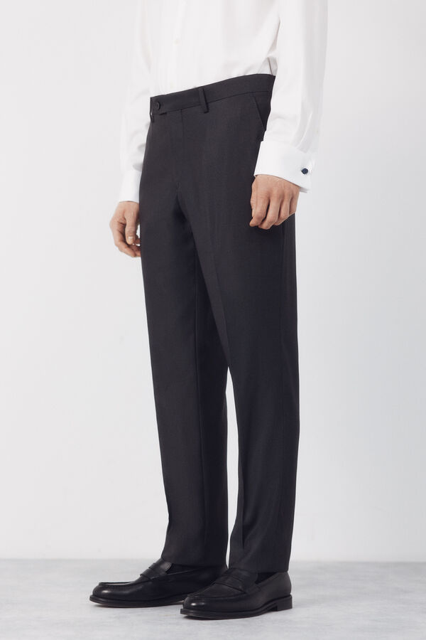 Cortefiel Pantal&oacute;n traje estructura Serie XXI Gris oscuro