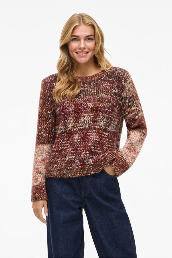 Vila Jersey de punto con lana Multicolor