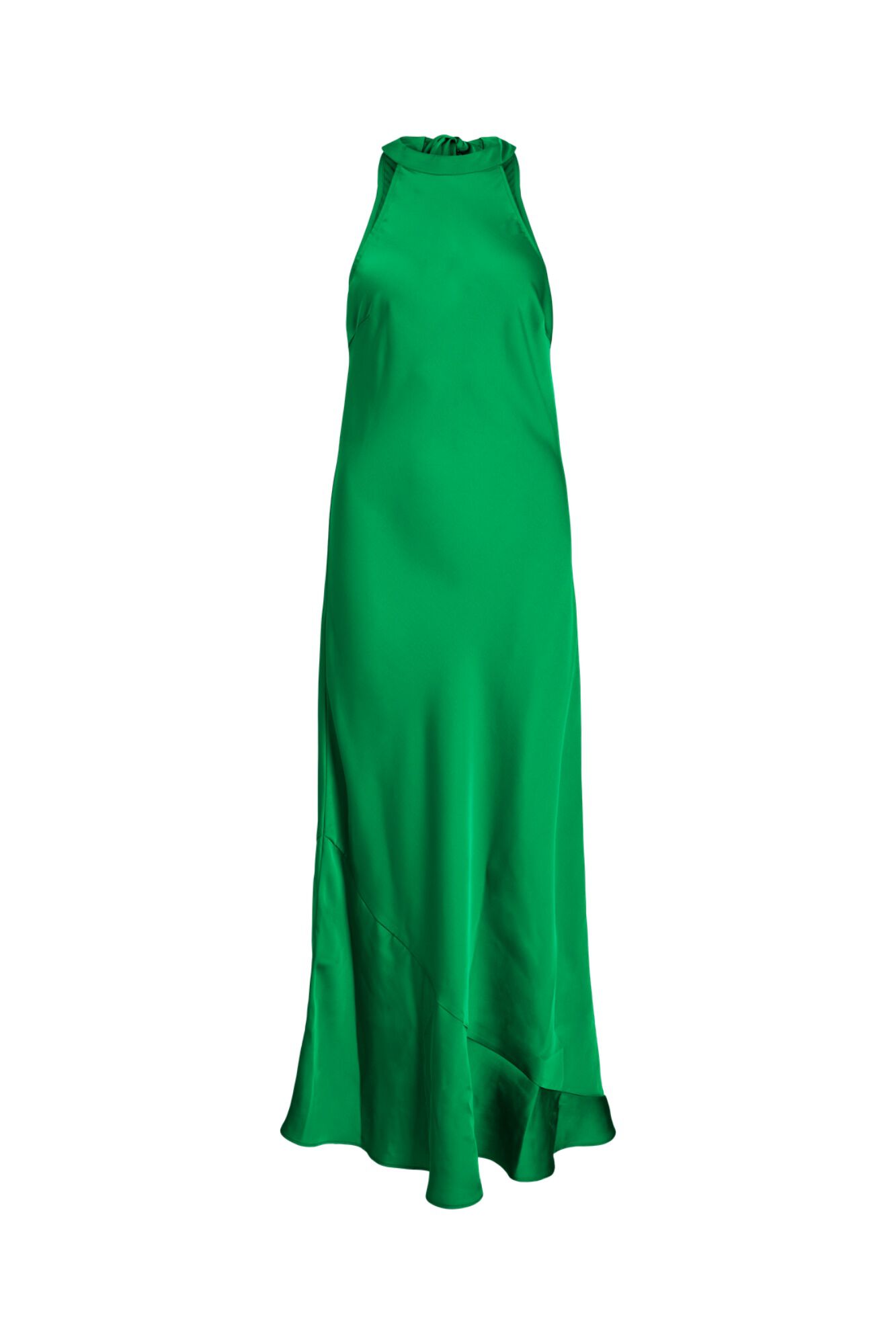 Vila Vestido de festa acetinado gola halter