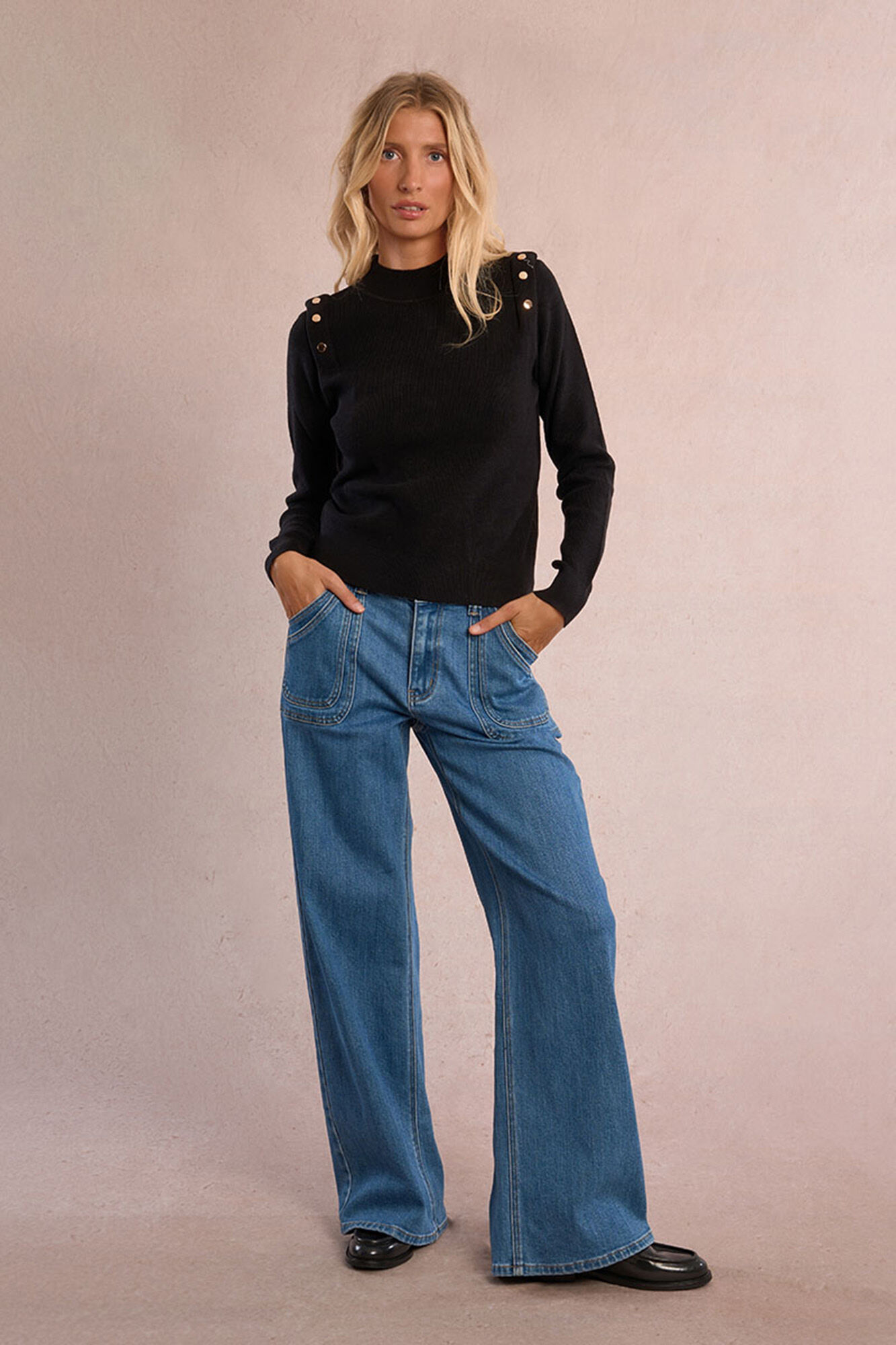 Molly Bracken Jersey de manga larga detalle abalorios