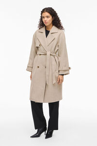 Vila Sobretudo longo de pano com nós