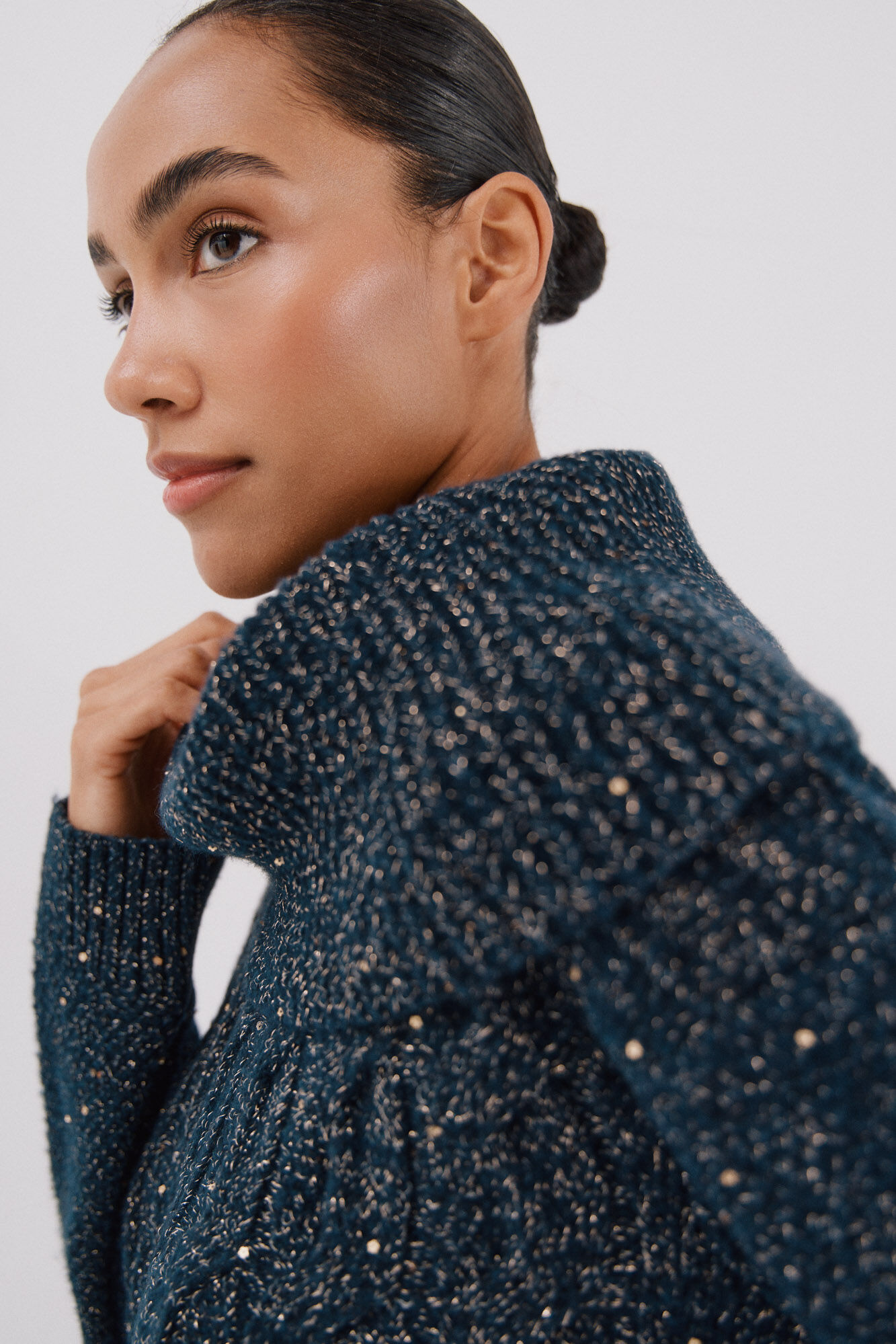 Cortefiel Jersey punto lentejuelas