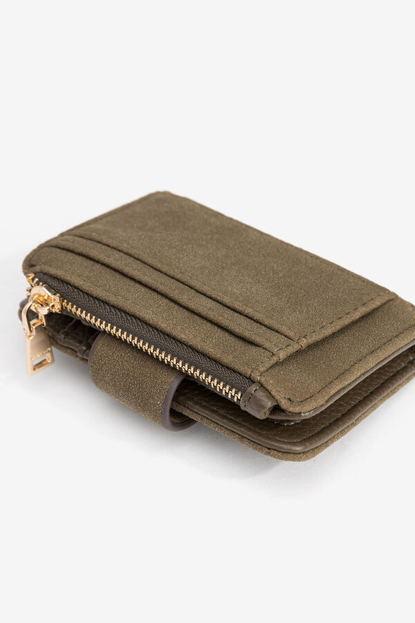 Vilanova Monedero Acolchado Efecto Gamuza Kaki