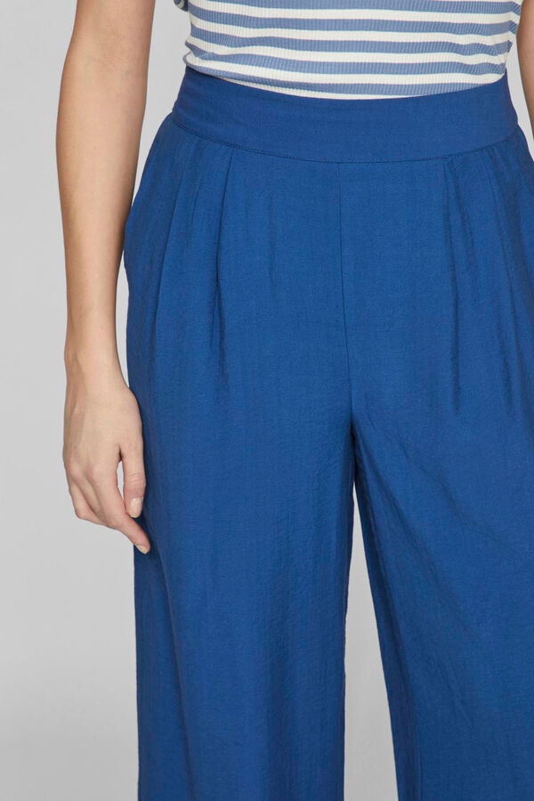 Vila Cal&ccedil;as com cintura el&aacute;stica Azul