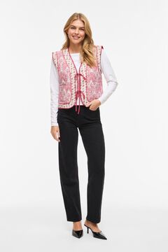 Vila Chaleco guateado estampado con lazos