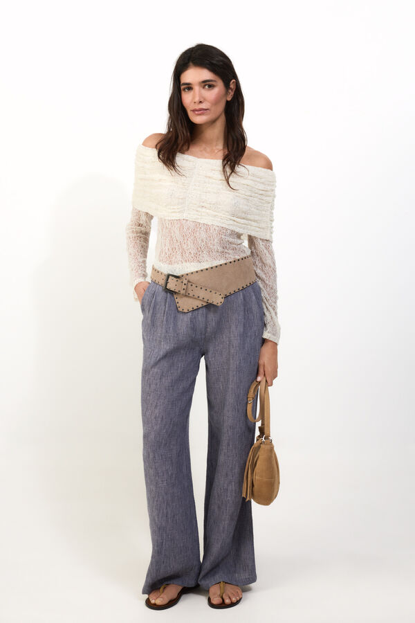 Slowlove Pantal&oacute;n flu&iacute;do &iacute;ndigo Azul