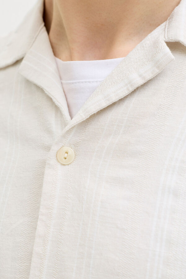 Jack & Jones Camisa resort lino Blanco